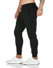 Spring and Autumn Cotton Sports Pants Slim Fit Men Jogger Pants Fitness Pants Muscle Boy Pure Color Stretch Running Pants
