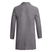 Men's Casual Trench Coat High-Quality Button-Up Jacket Autumn Winter Fashionable Solid Pattern Versatile Style