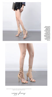 Women  Sexy High Heels Lace-Up Shoes