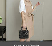 Genuine Leather Portable Elegant Crocodile Pattern All-Match Small Square Bag