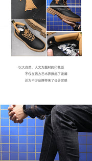 Worker Boots New Work Clothes Korean Trendy Mid-Top Martin Boots