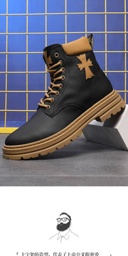 Worker Boots New Work Clothes Korean Trendy Mid-Top Martin Boots