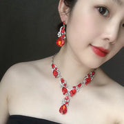 Fashion Rhinestone Sapphire Women's Dress Banquet Jewelry