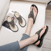 Women's Summer New Rhinestone Flats Roman Sandals