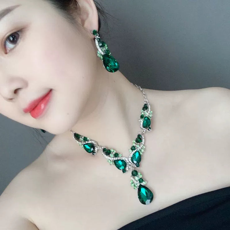 Fashion Rhinestone Sapphire Women&