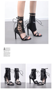 Women  Sexy High Heels Lace-Up Shoes