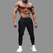 Muscle Boy Spring & Fall Thin Fitness Pants Men's Running Exercise Training Pants Stretch Silm Tapered Ankle-Tied Pants