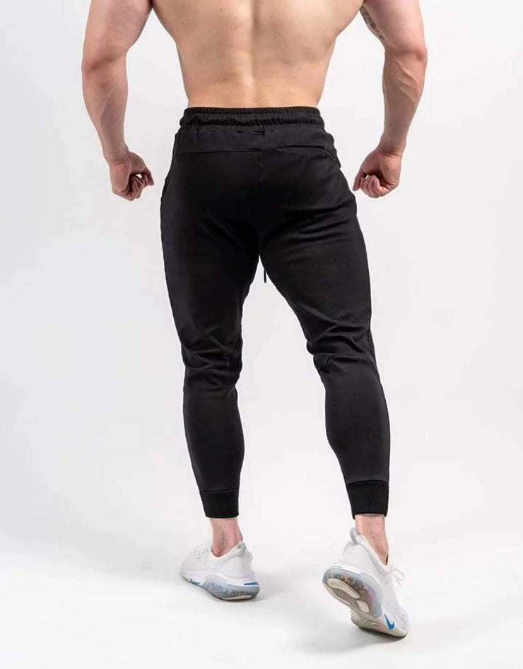 Spring and Autumn Cotton Sports Pants Slim Fit Men Jogger Pants Fitness Pants Muscle Boy Pure Color Stretch Running Pants