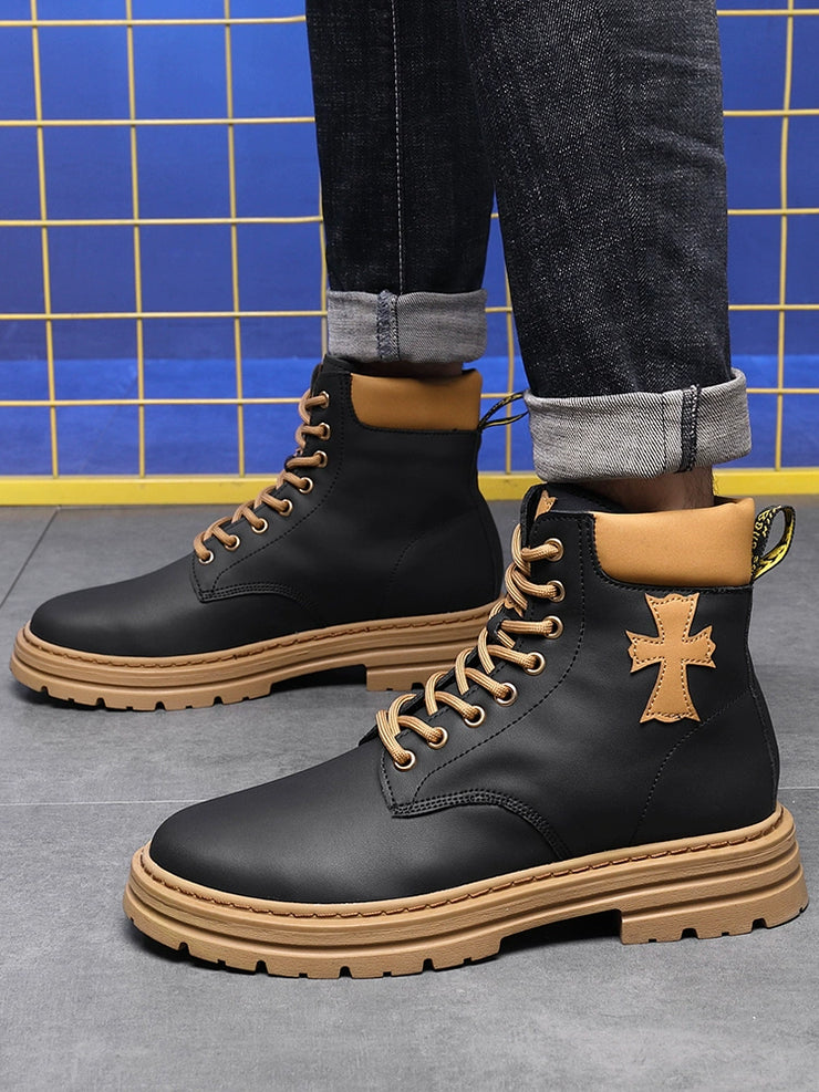 Worker Boots New Work Clothes Korean Trendy Mid-Top Martin Boots