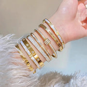 Eye Catching Stainless Steel Color Bracelet Jewelry that Won't Wash Off Ideal for Fashion Lovers