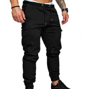 Men's 3XL Fitness Jogger Pants Soft Cotton Polyester Drawstring Harem Gym Workout Sweatpants for Autumn Running Bodybuilding