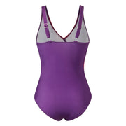 Women's One-Piece Swimsuit Sports Swimwear Adjustable Racerback High-Waisted Open Back Rainbow Gradient Beach Bathing Suit
