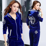 Women Tracksuit , Sportswear Zipper Hoodies Jacket+Pants Jogging Suit