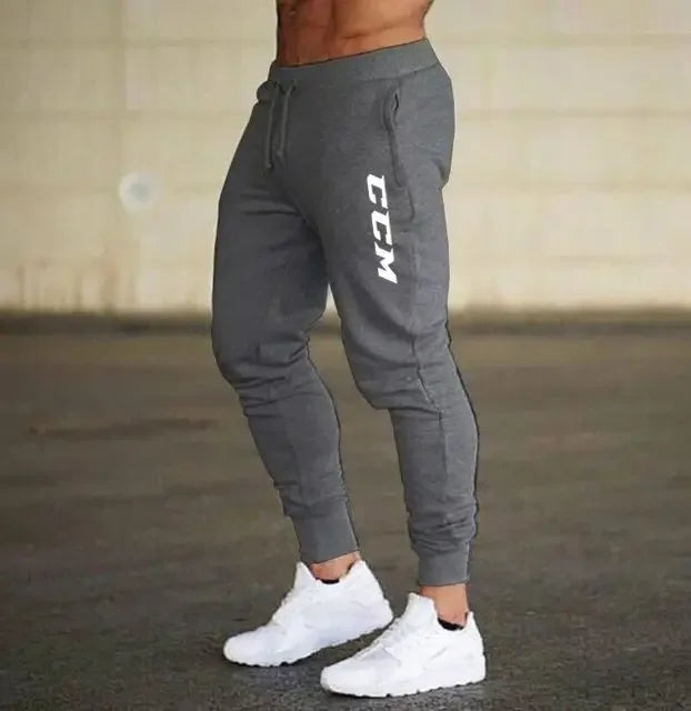 Men Printed Joggers Sweatpants Breathable Casual Sport Fitness Gym Trousers Autumn Running Pants with Pockets Drawstring Closure