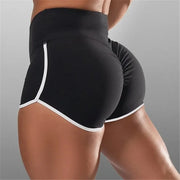 Women's Summer Low-Waist Stretchy Yoga Shorts Skinny Slim Fit Casual Gym Sports Clothing with Regular Block Tatting Craft