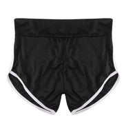 Women's Summer Low-Waist Stretchy Yoga Shorts Skinny Slim Fit Casual Gym Sports Clothing with Regular Block Tatting Craft