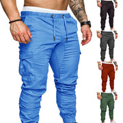 Men's 3XL Fitness Jogger Pants Soft Cotton Polyester Drawstring Harem Gym Workout Sweatpants for Autumn Running Bodybuilding