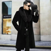 New imitation fox fur grass oversized plush men's coat, medium length autumn and winter Size 5XL