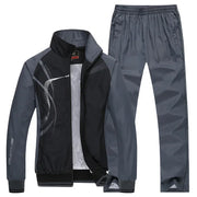 Men's Set Spring Autumn Jogging Sportswear Two Piece Sport Suit Jacket+Sweatpants Sweatsuit Men Basketball Tracksuit Clothing
