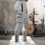 Summer Men's Slim Fit Sweatpants Pants Solid Color Elastic Waist Outdoor Running Training Casual Cargo Midweight Polyester