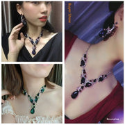 Fashion Rhinestone Sapphire Women's Dress Banquet Jewelry