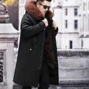 New imitation fox fur grass oversized plush men's coat, medium length autumn and winter Size 4XL