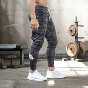 Summer Men's Slim Fit Sweatpants Pants Solid Color Elastic Waist Outdoor Running Training Casual Cargo Midweight Polyester