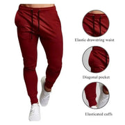 Men's Casual Jogger Sweatpants Large Size Elastic Waist Sports Trousers Loose Fitness Clothes Spring Thin Section Eye Catching