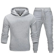 Basic Men 2Pcs/Sets Sweatshirt Hoodies Pants  Gyms Fitness Tops Joggers Sportswear Tracksuits