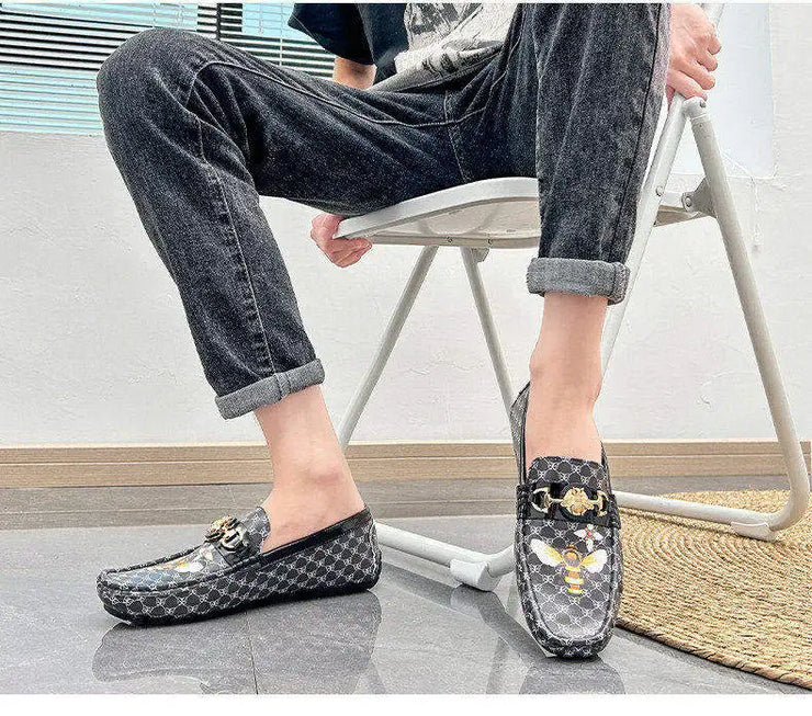 Classic Fashion Printed Loafers Shoes for Men Comfort Luxury