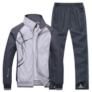 Men's Set Spring Autumn Jogging Sportswear Two Piece Sport Suit Jacket+Sweatpants Sweatsuit Men Basketball Tracksuit Clothing