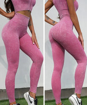 Women's Seamless Yoga Set Breathable Anti-Wrinkle Nylon Sports Bra & Leggings Fitness Panties Combo Hip Lifting Compression