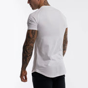 Men's Cotton Breathable Fitness T-Shirt Short Sleeve Running Gym Tee Comfortable Tight Summer Fitness Gear O-Neck Pull-On Closure