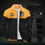 Men's Tracksuit Fleece Jacket and Sweatpants Warm