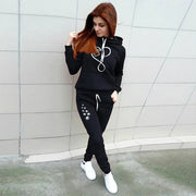 Women's casual sportswear 2-piece set , Tracksuit. long sleeved printed top jogging set S-2XL