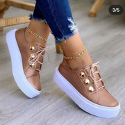 Women Casual  Fashion Spring Leather PU Sneakers