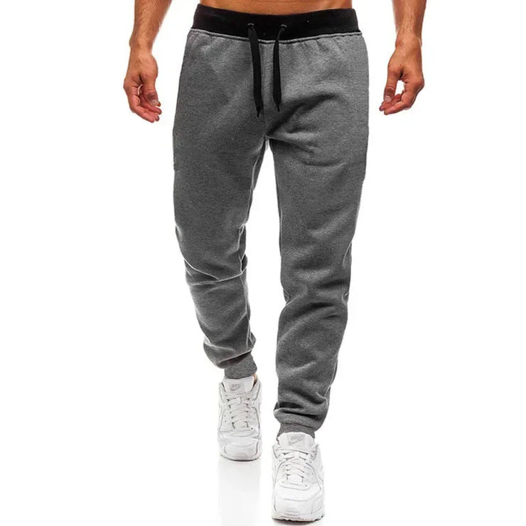Unisex Long Fleece Sweatpants Soft Casual Sports Full-Length Autumn Winter Running Trousers M-3XL Drawstring Closure Comfortable Fit