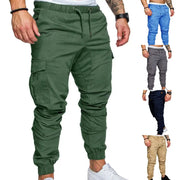 Men's 3XL Fitness Jogger Pants Soft Cotton Polyester Drawstring Harem Gym Workout Sweatpants for Autumn Running Bodybuilding