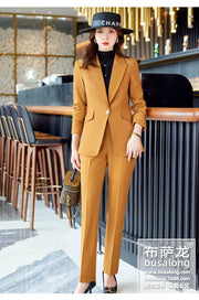 Red Professional Suit for Women2023Autumn Winter New High-end Elegant Socialite Casual Blazer Two-piece Set