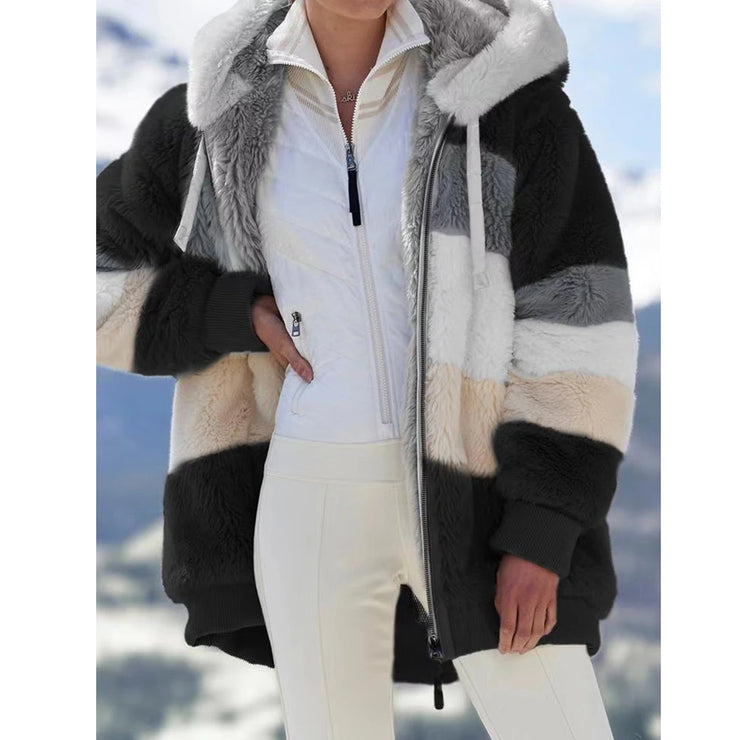 Women Oversize Teddy Bear Coat Warm Thickening Fleece Faux Fur Coats Winter Jacket