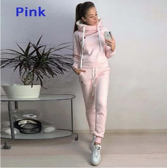 Women Hooded Pullover Hoodies and Pants Suit Outfits ,Tracksuits