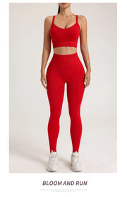 Women's High-Waist Yoga Leggings Quick Dry Breathable Sports Underwear Fitness Training Pants in Assorted Colors by NAQIYAYABEI