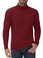 high neck knitted sweater slim fit casual long sleeve pullover