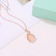 Women's Elegant Waterdrop Rhinestone Pendant Necklace Hook Earrings Jewelry Set