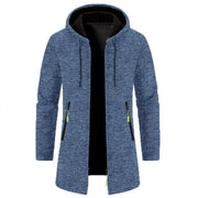 Men's Oversize Long Sleeve Sweatshirt Hooded Zipper Autumn Winter Warm Jacket Coat Casual Outdoor Knit Streetwear Top