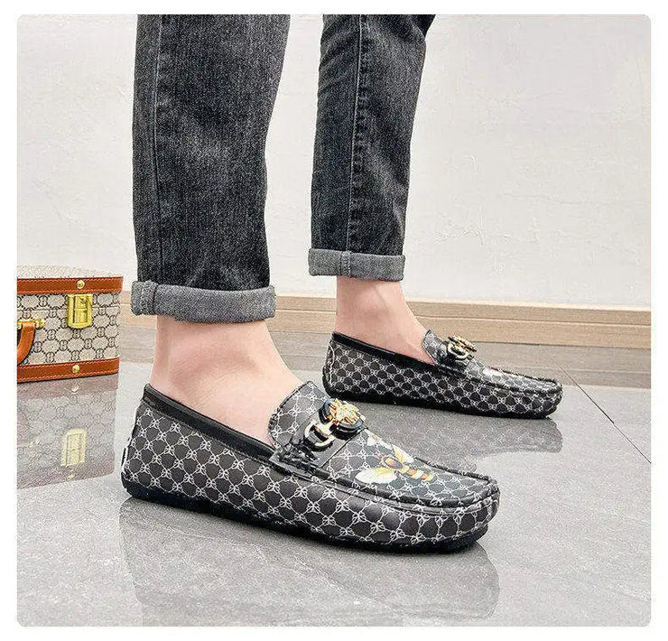 Classic Fashion Printed Loafers Shoes for Men Comfort Luxury