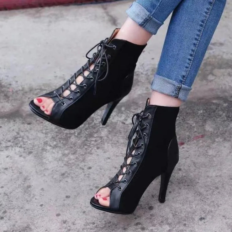 Sexy Peep Toe High Heel Shoes