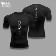 Satoru Gojo Jujutsu Kaisen Sorcerer Hollow Purple Gymwear Compressions Sportswear Muscle Enhancing Trainning T-shirt High-Quality Flexible Fit