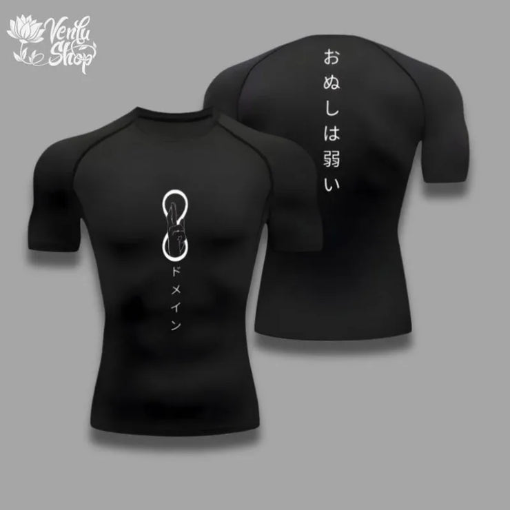 Satoru Gojo Jujutsu Kaisen Sorcerer Hollow Purple Gymwear Compressions Sportswear Muscle Enhancing Trainning T-shirt High-Quality Flexible Fit