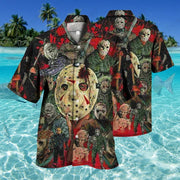 Men's Halloween Hawaiian Shirts Chucky Michael Myers 3d Print Shirts